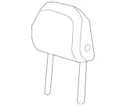 Genuine Volkswagen Headrest 3CN-881-901-L-LOR