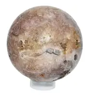Rare Pink Amethyst Druzy Sphere with Stand - J