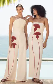 [Andres Otalora] Copa Cabana Embroidered Linen Top
