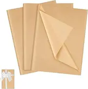 SAHENITEANA Tissue Paper for Gift Bags 60 Sheets Wrapping Tissue Paper Bulk 30 x 20 Inch White Packaging Paper for Gift Wrap Filler Flower Art Crafts DIY Birthday Wedding Decor, Baby Party (Brown)