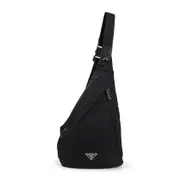 [Prada] Prada-Black Recycled Polyamide Backpack-Uomo OS OS
