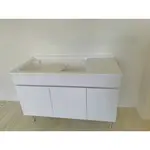 🔥【客製化浴櫃】戶外 陽台 洗衣槽【120CM】白色人造石洗衣槽(左槽)🔥