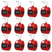 12pcs Click Counters 4 Digit Mechanical Handheld Hand Tally Lap Counter Red