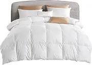 [Giselle Bedding] Goose Quilt Down, 700gsm Single Quilts Winter Blanket Duvet Comforter Feather Home Bedroom Bed Travel, Lightweight Breathable Soft Cotton Cover Baffle Construction White