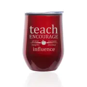 Stemless Wine Tumbler Coffee Travel Mug Glass Teach Encourage Influence Teacher