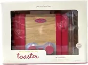 Pottery Barn Kids Pro-Chef Red Pretend Play Toaster Wood NIB
