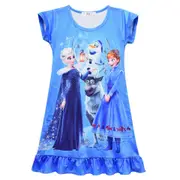 2023 new Frozen 2 clothing girls dress children's home clothes pajamas nightdress skirt 3110 100cm
