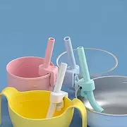 4 PCS Silicone Drinking Straws BPA Free Straight Straws for Smoothies and Milkshakes No Rubber Taste