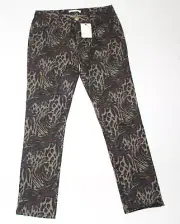 New ROBERT GRAHAM Jeans Women's 8 Large L Leopard Print DEIDRE Denim Pant $260