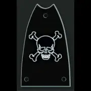 GUITAR TRUSS ROD COVER - Engraved Etched - Fits EPIPHONE Scoop - SKULL & BONES