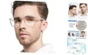 Oversized Men's Reading Glasses Large Square Readers 1.0 Transparent 4.0 x