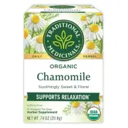 Traditional Medicinals Organic Chamomile Herbal Leaf Tea, 16 Tea Bags