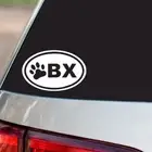 OBX Paw Sticker Outer Banks Dogs oval euro chrome & regular vinyl color choices