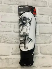FRANKLIN COMPETITION SHINGUARDS, BLACK/WHITE, MEDIUM *NEW