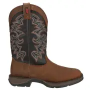 Durango Rebel Embroidered Square Toe Cowboy Mens Brown Casual Boots DDB0135
