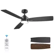 Ceiling Fans with Lights, 52 inch Ceiling Fan with Light and Remote Control, ...