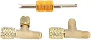 Quick Coupler Access Tee Fittings for Vacuum Gauge - /4in Valves Brass Tee Adapter with Structure - Heavy Duty HVAC Systems & Parts