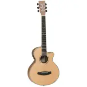 Tanglewood TDBTTCEBW Discovery Exotic Super Folk Cutaway Guitar Black Walnut