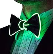 [HULA] LED Light Up Bow Tie - Adjustable, Novelty Party Glowing Tie