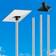 Starlink Gen 3 Pole Mount – Strong 2'' Diameter Aluminum Pole, 8.9ft Upgraded Height with Adapter for 3nd Gen Starlink Dish (gen 3 Long Pole Mount)