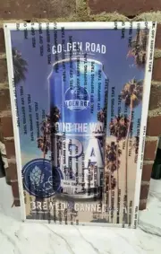 New Golden Road Point The Way IPA Beer Sign Tin Tacker Bar Advertisement Craft