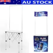 Aluminum Alloy Promotion Desk Folding Stall Trolley Advertising Mobile Table