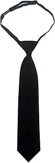[HOTMNTY] Tie Children's Boys, Boys Clip Tie, Pre-Tied Ties for Boys, Adjustable Children's Pre-Tied Tie, Lain Coloured Formal Tie, for Formal School Uniforms