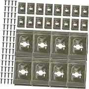 100 Pairs Self Tapping Screw Set with Cable Fixing Clamps for Wire Fencing Securely Fasten Barbed Wire to Vinyl Posts for Farm and Home Use