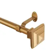 Elrene Home Fashions Florence Adjustable Curtain Rod with Square Finials, 86-120