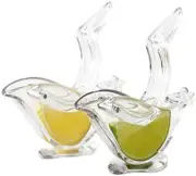 2Pc Manual Lemon Squeezer,Portable Clear Bird Lemon Squeezer,Acrylic Clip Ora...