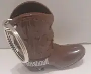 Bushnell Optics Cowboy Boot Brown Bottle Opener Key Ring Collectible