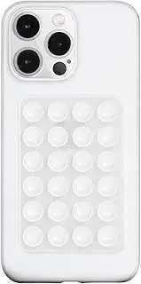 LvShuLiangPin Silicone Suction Phone Case Mount, Silicon Adhesive Phone Accessory for Smartphones, Hands-Free Mirror Shower Phone Holder for Selfies, Tiktok Videos (Translucent)