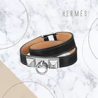 在飛比找蝦皮購物優惠-【哈極品】二手品《Hermes 愛馬仕 全皮黑色銀釦 Riv