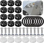 Swpeet 54Pcs - 3 Pairs Black Quick Release Fastener Kit, Universal Aluminum Bumper Clips Quick Release Front Rear Bumper Fasteners Trunk Front Rear Bumper Fasteners Fenders Holders Kit for Car Bumper