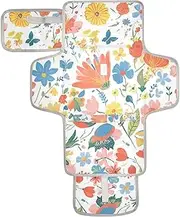 Reusable Diaper Changing Pads with Tissue Pocket Portable Baby Changing pad with Built-in Pillow