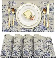ZSYTZL Placemats Set of 4 Washable Durable Table Placemats for Dining Table Mat,Boho Pattern Kitchen Table Mats Decor Place Mats for Kitchen/Dining/Party/Outdoor-Sketch