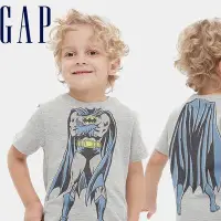 在飛比找Yahoo!奇摩拍賣優惠-Gap男幼童純棉短袖T恤 夏季新款童裝蝙蝠俠超人上衣  滿5