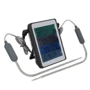 HG Digital Thermometer Dual Probe Meat Temperature Meter Tester Timer Alarm