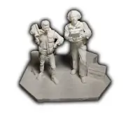Diorama Back to the Future Doc and Marty Macfly 1:9 scale white DIY model kits