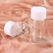 3ml Mini Bottles Glass Vials Sample Clear Screw Cap Stash Jar Potion 15PCS White