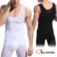在飛比找momo購物網優惠-【Charmen】塑身衣 高機能強塑腰腹版背心 男性塑身衣(
