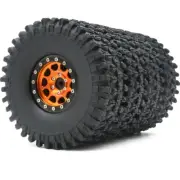 4pcs RC 1.9 Tires Tyre 120mm & 1.9 Beadlock Wheel Rim For SCX10 TRX4 Mud Crawler
