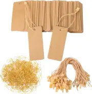 300 Set Price Tags with String Gift Tags with Safety Pins Custom Clothing Tags B