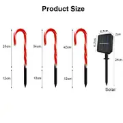 Catzon 10 Pcs Candy Canes Lights Solar Powered for Pathway Markers Outdoor