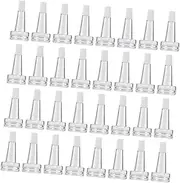 Ipetboom 50Pcs Vial Bottle Horn Cap Transparent Teeth Vial Bottle Sealing Caps for Skincare and Essence Storage Durable and Easy to Use for Long Term Use