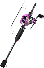 LLEIIshen Fishing Full Kit 5 Sections1.8-2.4m Lure Fishing Rod 12+1BB Colorful Casting Reel Fishing Bag Lure Line Bag Sets/1629