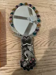NIB Benesrfit Hand Held Peacock Mirror ~ Foldable