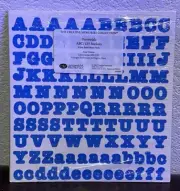 NEW Creative Memories - ABC/123 Stickers - BOLD MATTE Style - 5 Sets PERIWINKLE