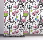GW5201 Paris Balloons & Flowers Peel and Stick Wallpaper Roll 20.5in W x 18ft L