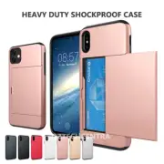 iPhone 16 15 14 13 12 11 Pro Max X XS Max XR 7 8 Wallet Card Holder Case Cover